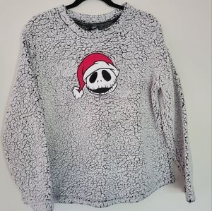 Nightmare before Christmas sherpa top grey jack skellington halloween